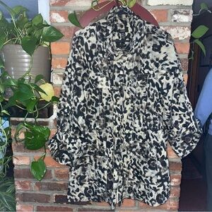 Cheetah Print Lightweight/Rain Coat by Alfani Size L